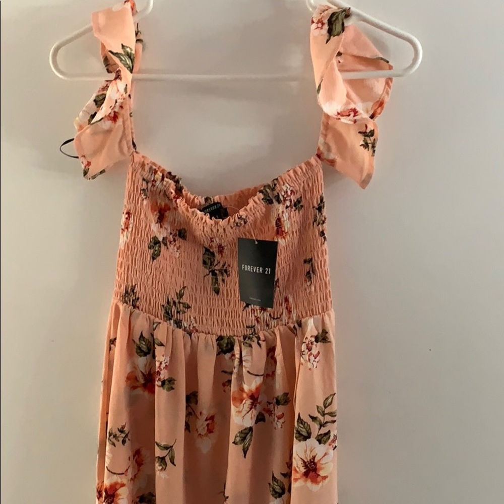Forever 21 peach flowy dress